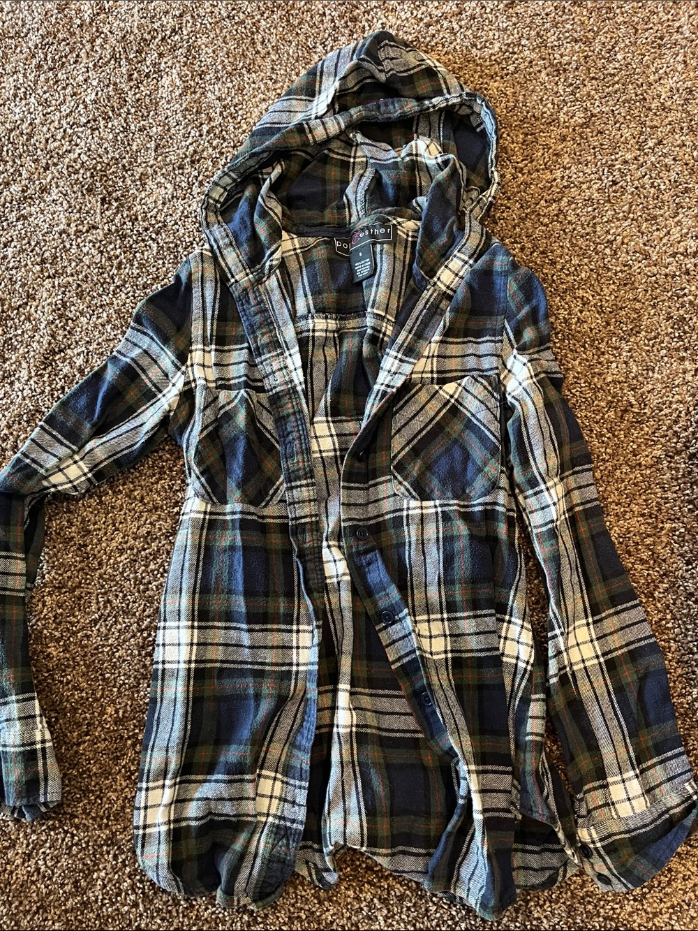 Hooded Flannel Shirt